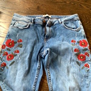 Zara Floral Jeans